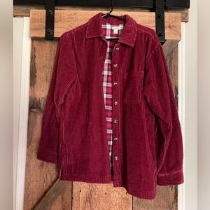 LLBean women’s small corduroy/flannel lined jacket/shacket